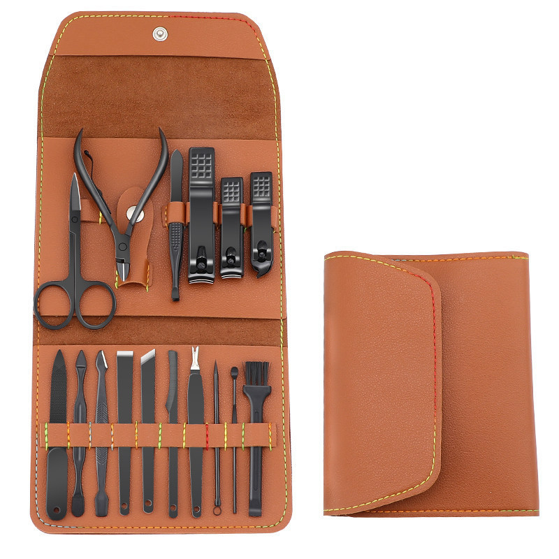 Kit de herramientas Pedicer 16 acero inoxidable Nail Cutter Kit Nail Cutter cucharas de orejas tijeras de piel muerta tijeras de uñas inclinadas