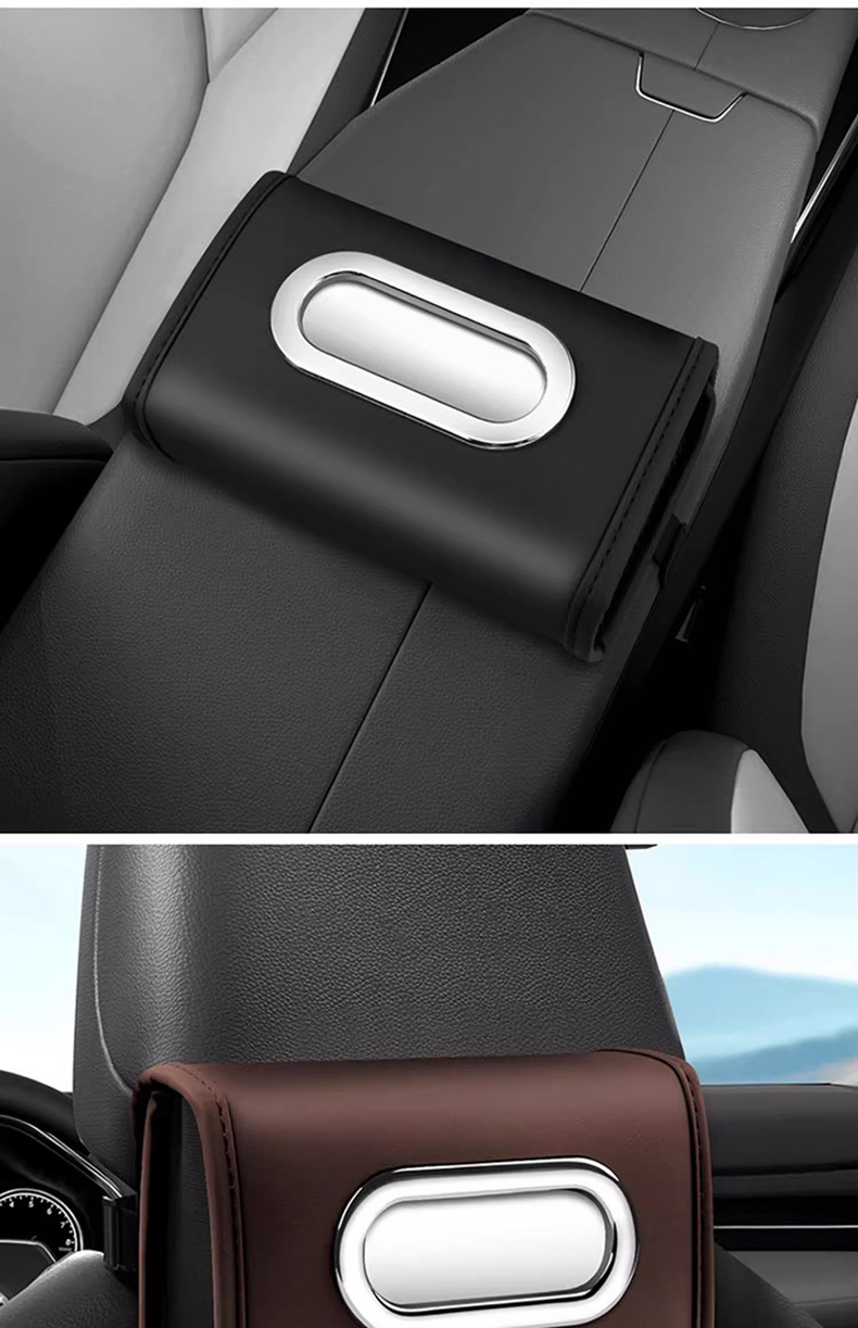 New Car-Specific Armrest Box Tissue Holder, In-Car Tissue Box, Car Seat Storage Tissue Hanging Bag Wholesale