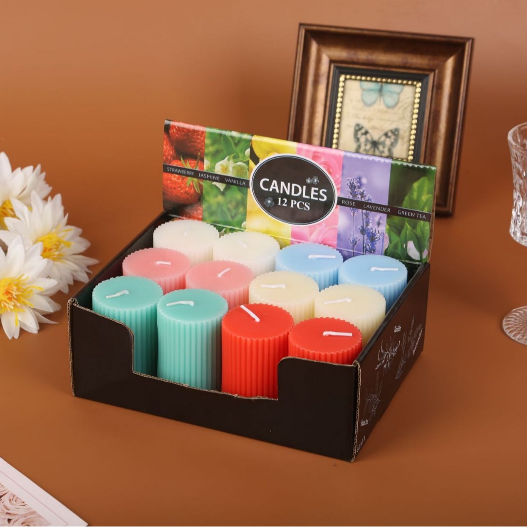 Comercio electrónico transfronterizo, patrón romano, cera, velas de aromaterapia, suministro de fabricantes, ambiente festivo, suministro de exportación de comercio exterior