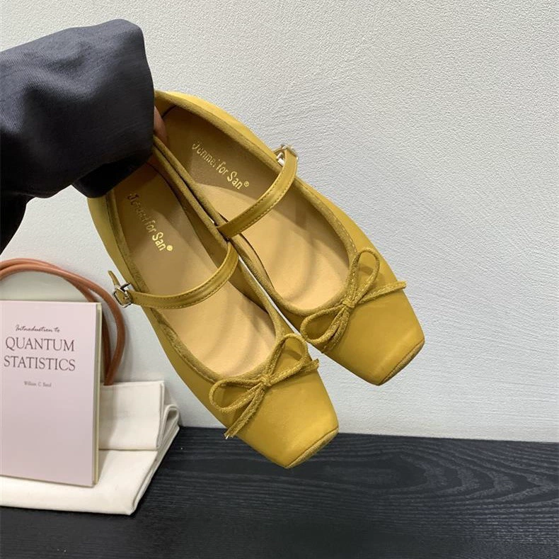 Балетки Mary‑Jane с бантом и ремешком, в стиле Chanel, весенние, размеры 35–39