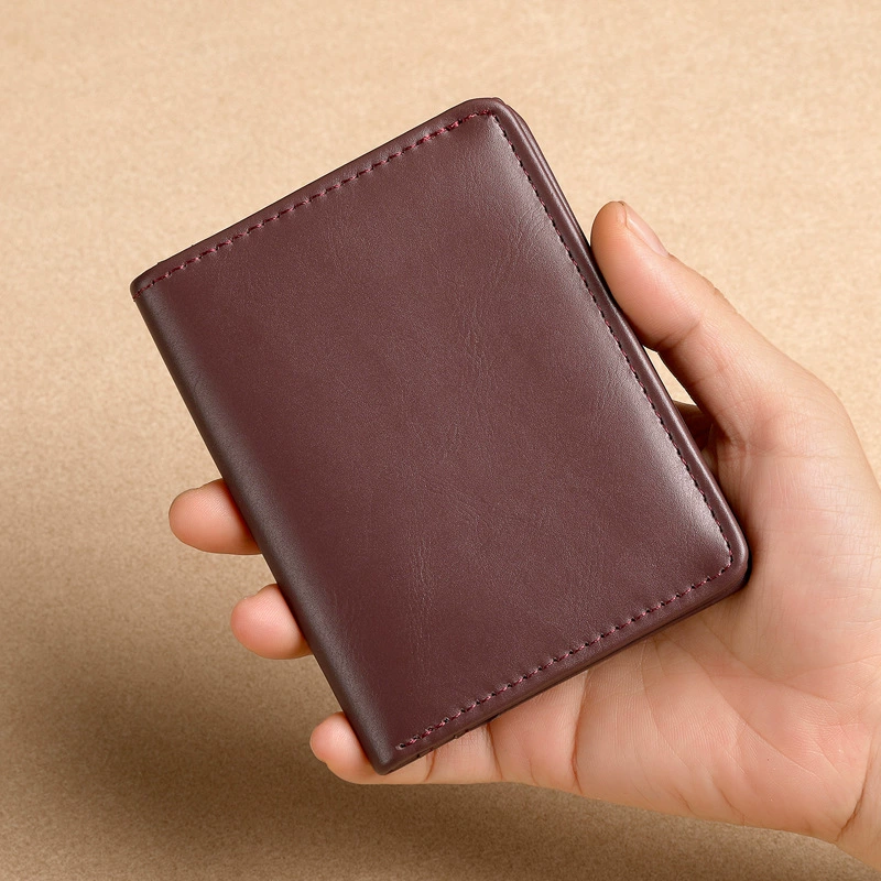 Ультратонкая банковская карточная сумка мужская и женская настоящая мягкая карточная карточка