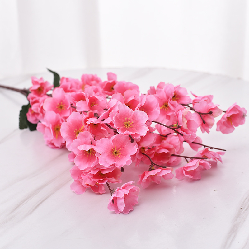 Artificial Peach Blossom Branches, Plum Blossom Branches, Cherry Blossom Branches, Living Room Decoration Silk Flowers, Wedding Fake Flower Trees, Plastic Flower Engineering Special Dried Flowers