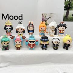 ラブブワンピースキーホルダーペンダント海王ルフィキーホルダー人形ペンダントブラインドボックス人形卸売