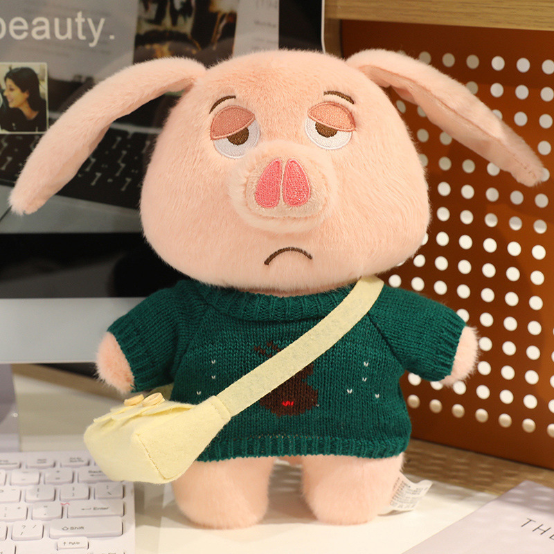 Transformado en una muñeca de montura de cerdo volador, linda muñeca, orejas plegables, regalo de vacaciones complicado de alto valor