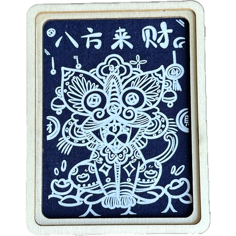 云南大理手工蓝染非遗瓦猫冰箱贴新款个性创意复古文创旅游纪念品|undefined