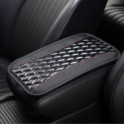Carefully Selected Armrest Box Mat, Armrest box pad - black-model