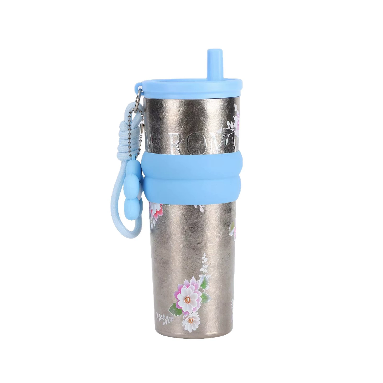 Новинка Flower Word Pure Titanium Ice Dominant Cup High-end Women's High-Precision With Straw Titanium Cup Car Fresh Pure Titanium Cup