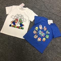 Daily cartoon Mario print children's clothing short-sleeved shirt