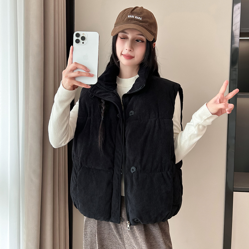 Chaleco de cordillera para mujeres otoño y invierno de 2025 nuevo estilo coreano corto suelto chaleco de moda de moda de abrazadera de caballo image 4