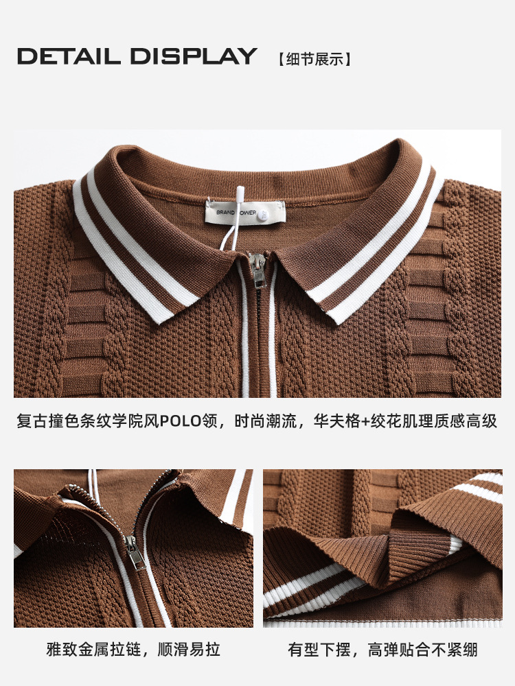 Camiseta de polo de hielo de alta calidad para hombres de verano de negocios casuales de viento Paul llevó camiseta de manga corta para hombres