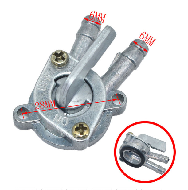 Accesorios de modificación de motocicleta interruptor scooter interruptor de aceite interruptor de tanque de combustible interruptor de circuito de aceite olla de aceite interruptor de Tanque de combustible auxiliar