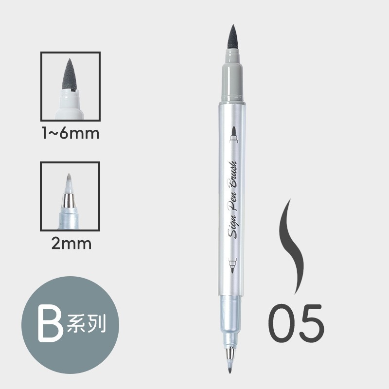 Xiupu Fule Caler Pluma de escala de grises Boceto de boceto en minúsculas de pelo suave Pluma Xiuli Firma Pluma de caligrafía