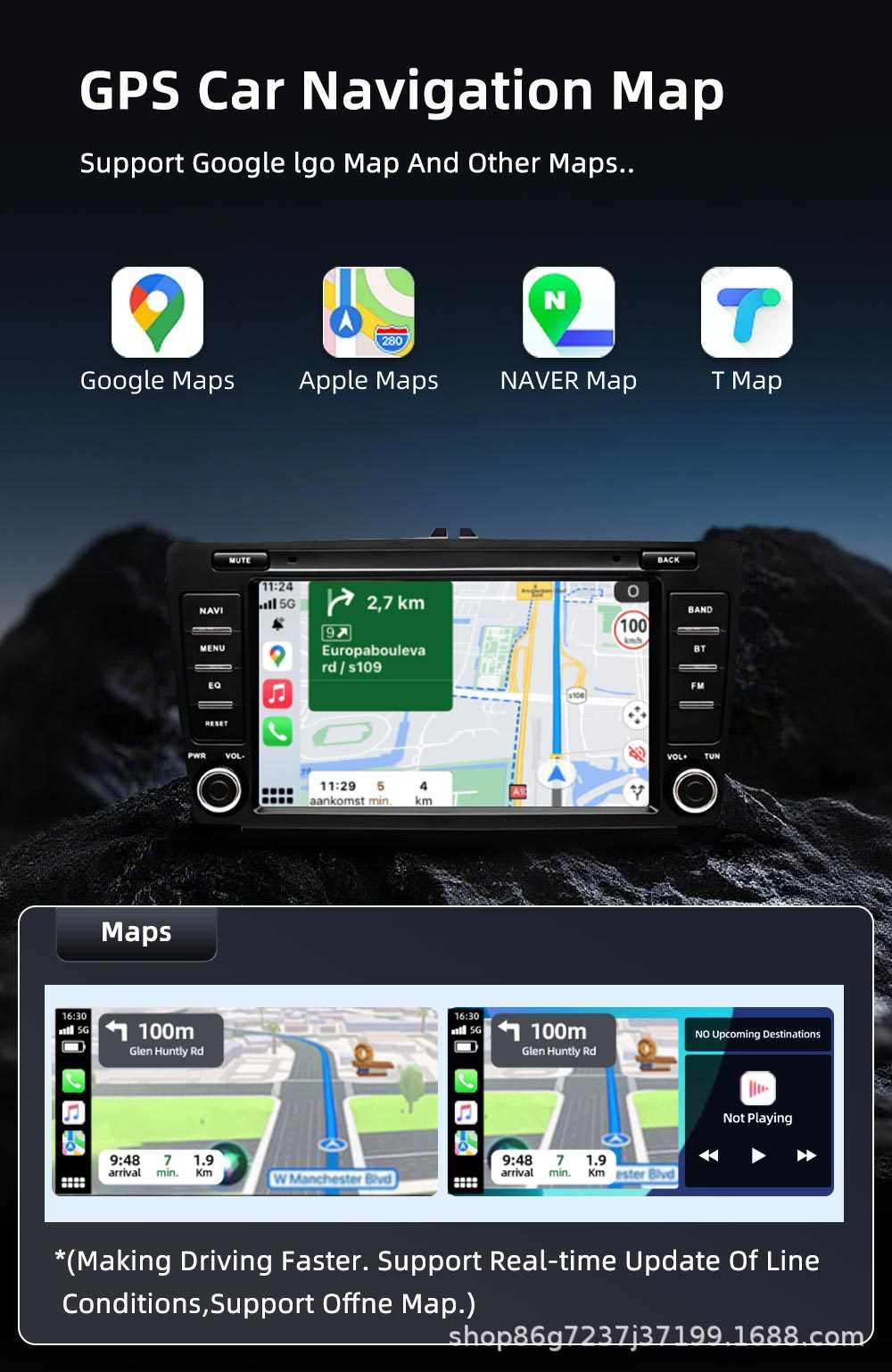 Suitable for Skoda Octavia Mk2 A5 8inch Android Car Central Control Large Screen Bluetooth Navigation Radio Mp5