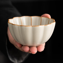 汝窑主人杯单杯家用陶瓷茶杯品茗杯个人茶盏开片功夫茶具喝茶杯子
