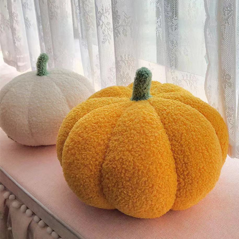 Spliced Pumpkin Pillow Plush Toy Cute Sofa Cushion Living Room Bay Window Accessible Luxury Style Decoration Bedroom Ins Style