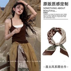 多用途の磁気吸引の新しい綿とリネンのスクエアスカーフ、ハイエンドのシンプルなプリント、軽い高級スタイル、女性用のヨーロッパとアメリカのスカーフ