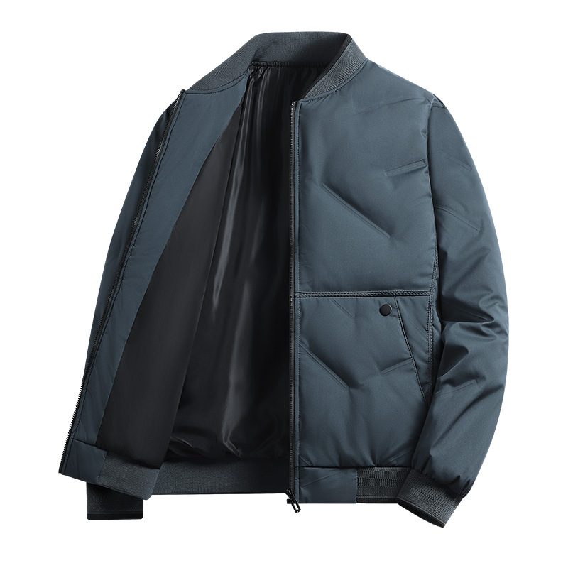 Winter Men's Baseball Collar Jacket Business Casual Thickened_voghion.com