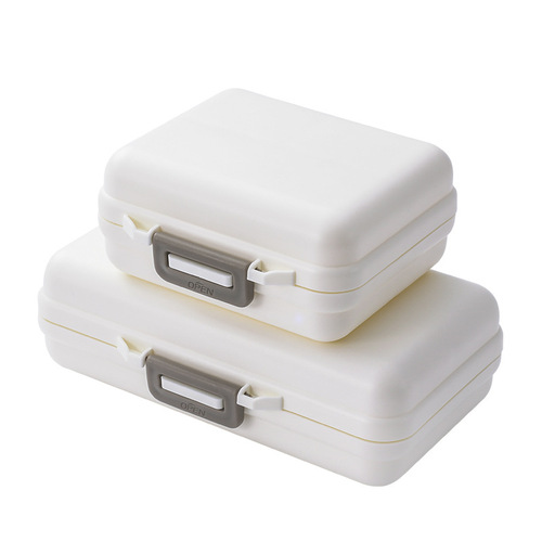 Bashidai portable medicine box repackaging small mini portable large-capacity medicine box pill repacking box for 7-day old people