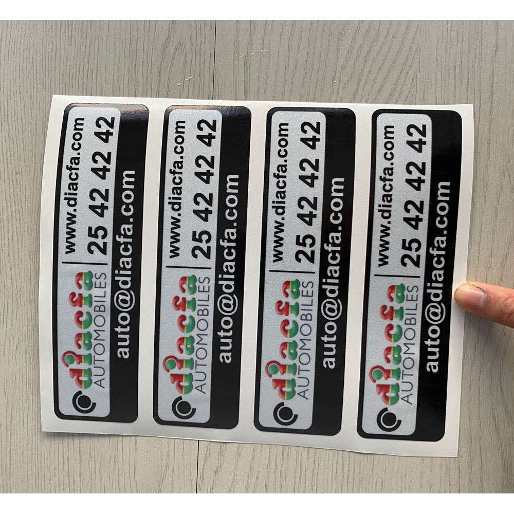 Pegatinas de coche reflectantes Personalizadas Impresión de pegatinas de coche material reflectante publicidad pegatinas de cuerpo de coche protector solar impermeable image 4