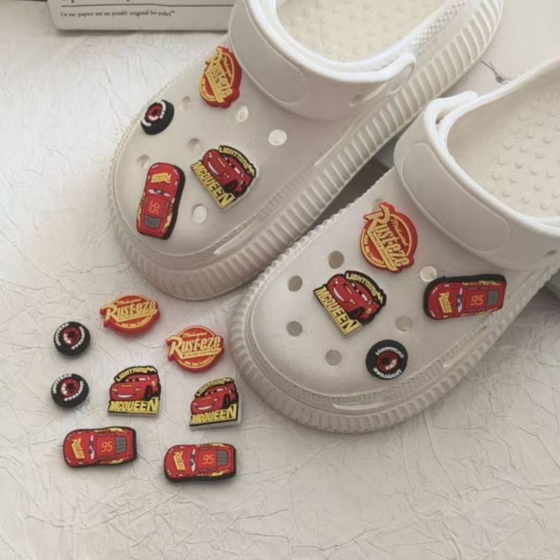 Suitable for Crocs Shoes Accessories Lightning Mcqueen Set Shoe Charms DIY Shoe Buckle Detachable Decorations Suitable for Crocs Shoes Accessories Lightning Mcqueen Set Shoe Charms DIY Shoe Buckle Detachable Decorations