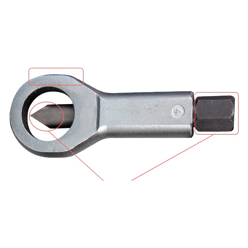 Rusty tornillo removedor tuerca artefacto tuerca División separación interruptor tuerca rompiendo herramienta