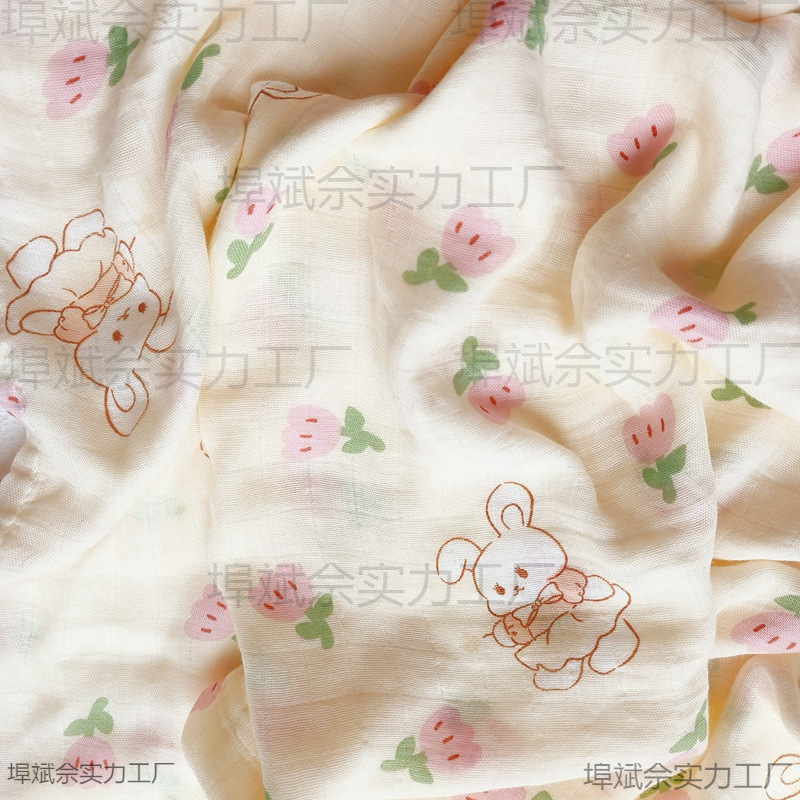 Bamboo Cotton Blanket Baby Baby Single Layer Bamboo Fiber Gauze Wrap Baby Swaddling Towel Wrap Towel Bath Towel Cover Towel