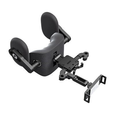 Zero Gravity Suspended Car Headrest, Headrest - a06-suspension-neck-pillow-black-with-mobile-phone-holder