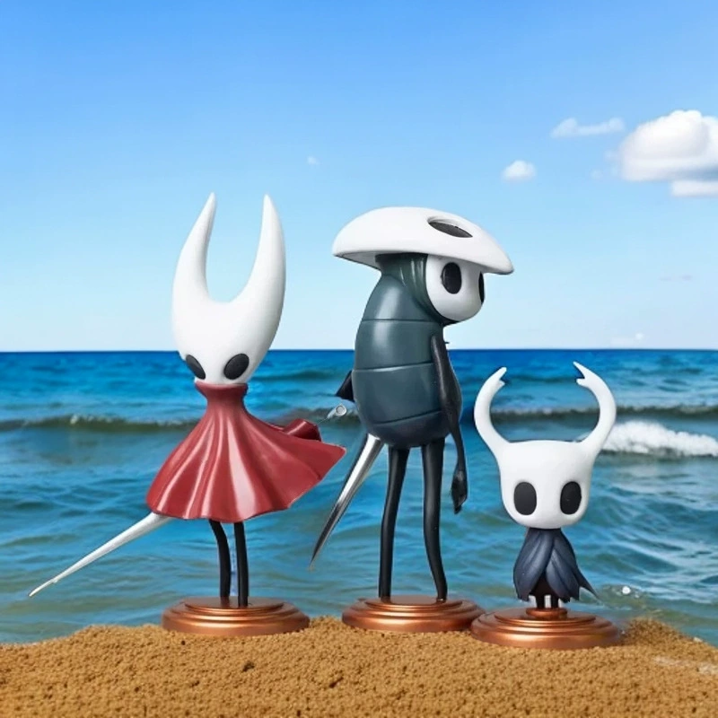 Набор фигурок Hollow Knight, 3 фигуры игровых персонажей с подставками для демонстрации