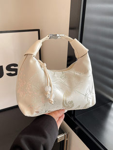 Summer shoulder bag, Hanfu, Chinese style, with embroidery