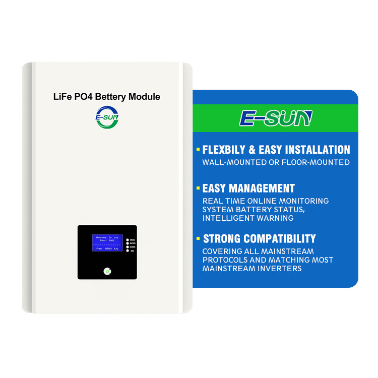 Batería de almacenamiento de energía de fosfato de hierro y litio de 51.2V 100Ah/200Ah/280Ah Gran capacidad 5 grados 10 grados 15 grados pueden