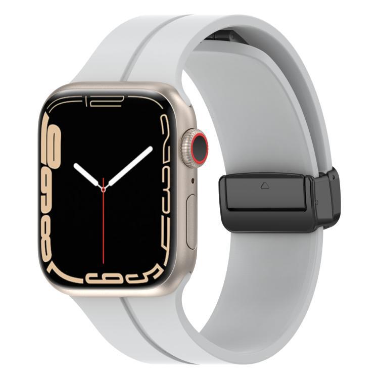 xDfind pulsera de silicona de hebilla de succión de color sólido para Apple Watch 42mm / 41mm / 40mm / 38mm / Ap
