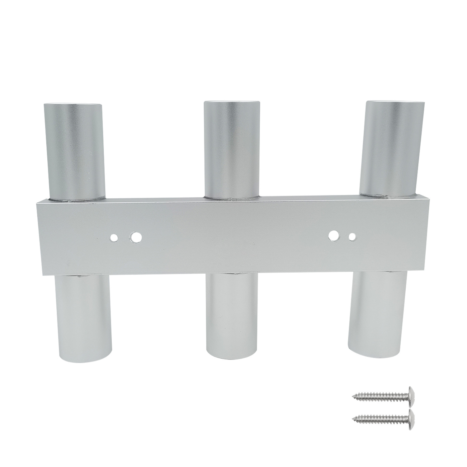 铝合金鱼竿座 铝制喷砂本色 3联4联 鱼竿支架 鱼竿架厂家直销