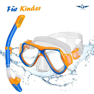 2020 new high-end children's snorkeling set silicone diving glasses breathing tube set factory direct sales
