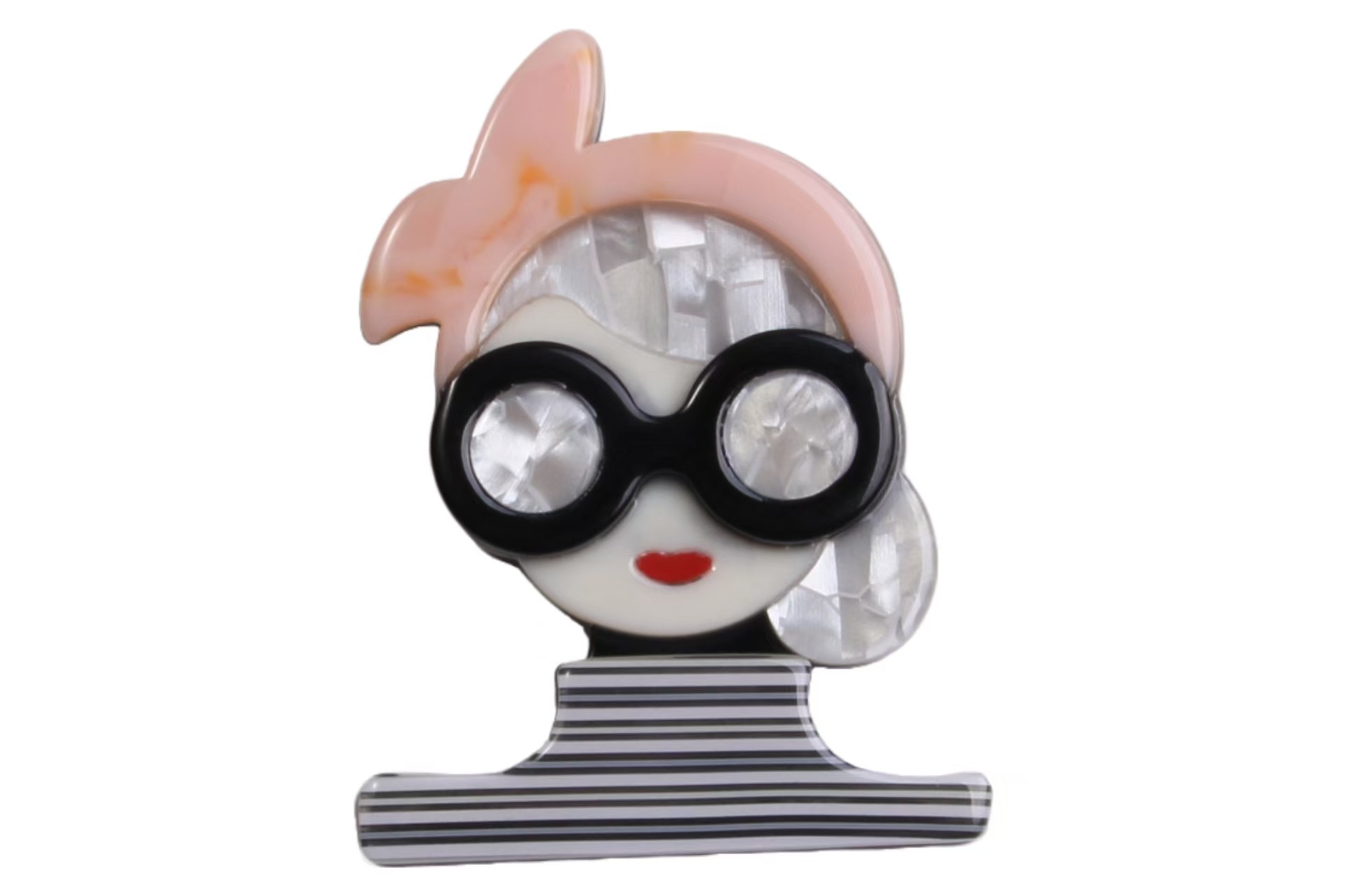 Azul núcleo de dibujos animados transfronterizos bowknot broche de mujer broche broche accesorios de ramillete decoración de joyería accesorios de acrílico colgante