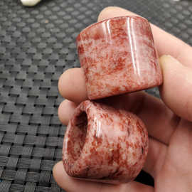 玉龙玉器玉石扳指岫玉扳指鸡血红玉石扳指仿古玉扳指玉指环饰品