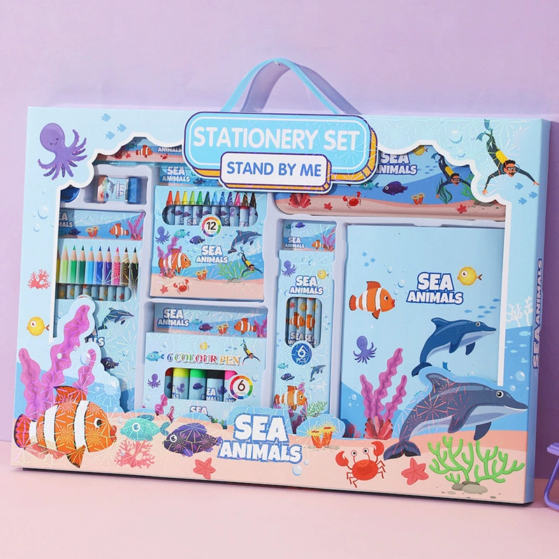 Креативный набор канцелярских товаров для студентов Подарочная коробка для начала обучения в детском саду Подарки для детей на день рождения