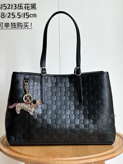 G家双G压花真皮Emblem系列大号托特包单肩包|undefined