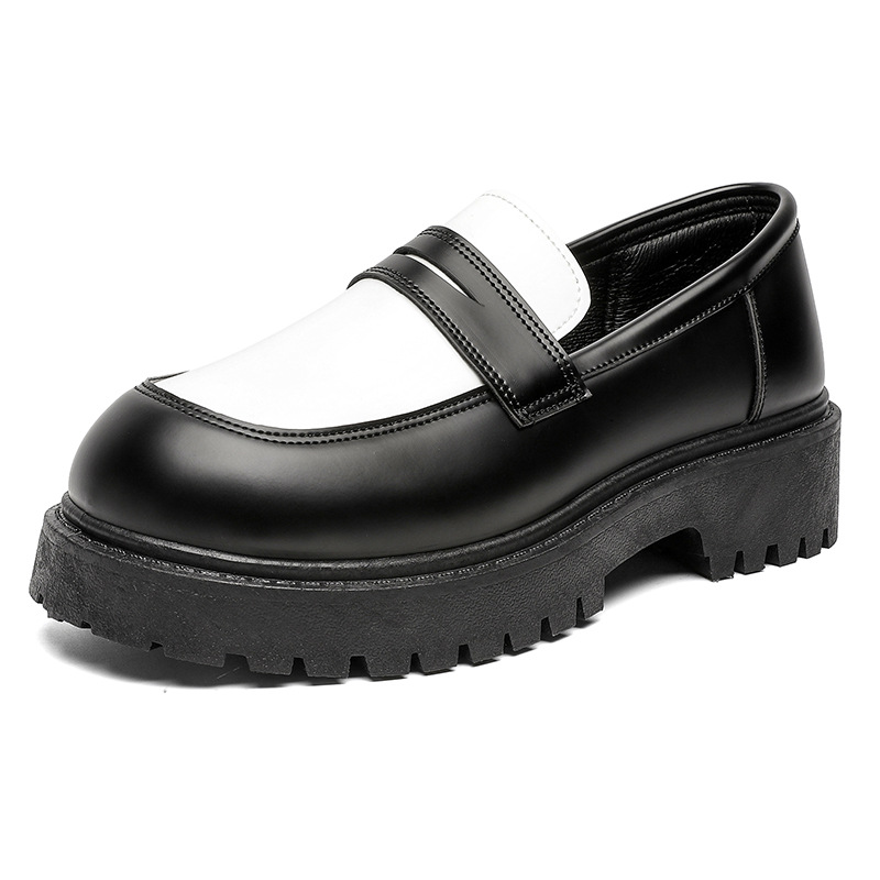 Zapatos de cuero para hombre, tendencia japonesa, alto valor, todo fósforo, zapatos derby de cabeza grande de París, zapatos casuales británicos de otoño para hombres