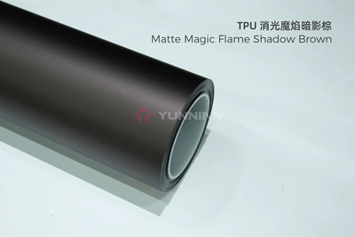 Auto Color Change Film — factory wholesale, cross-border direct sales - tpu-matte-flame-shadow-brown-15215m