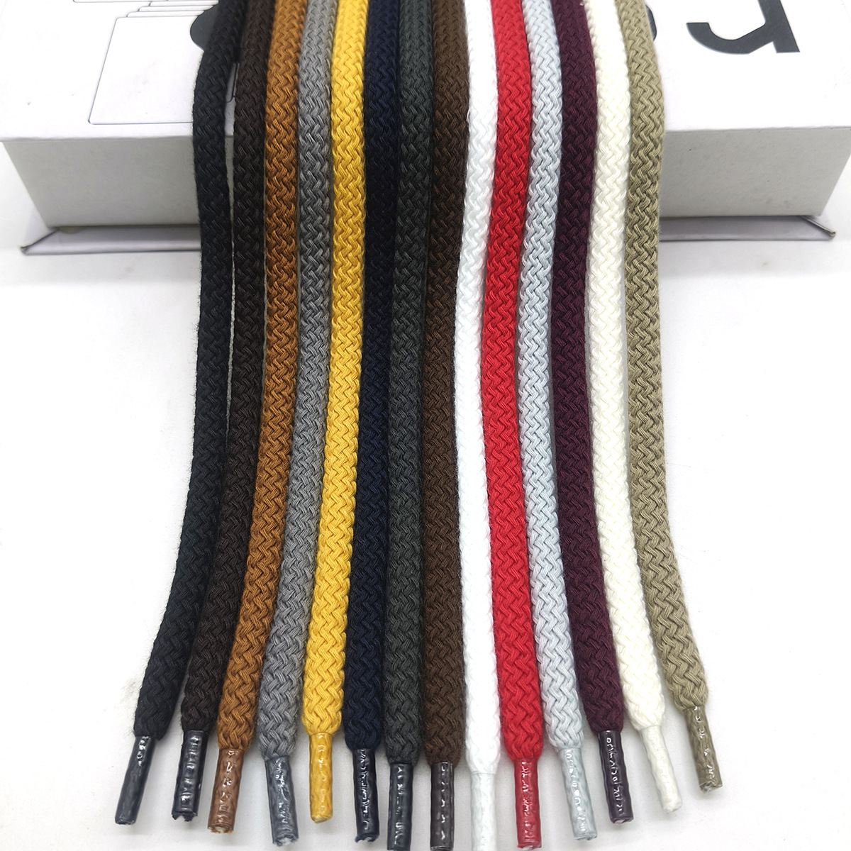 120 color 5mm algodón color universal sólido redondo cordones de zapatos casuales multicolores zapatos blancos negros y blancos cordones de zapatos de baloncesto