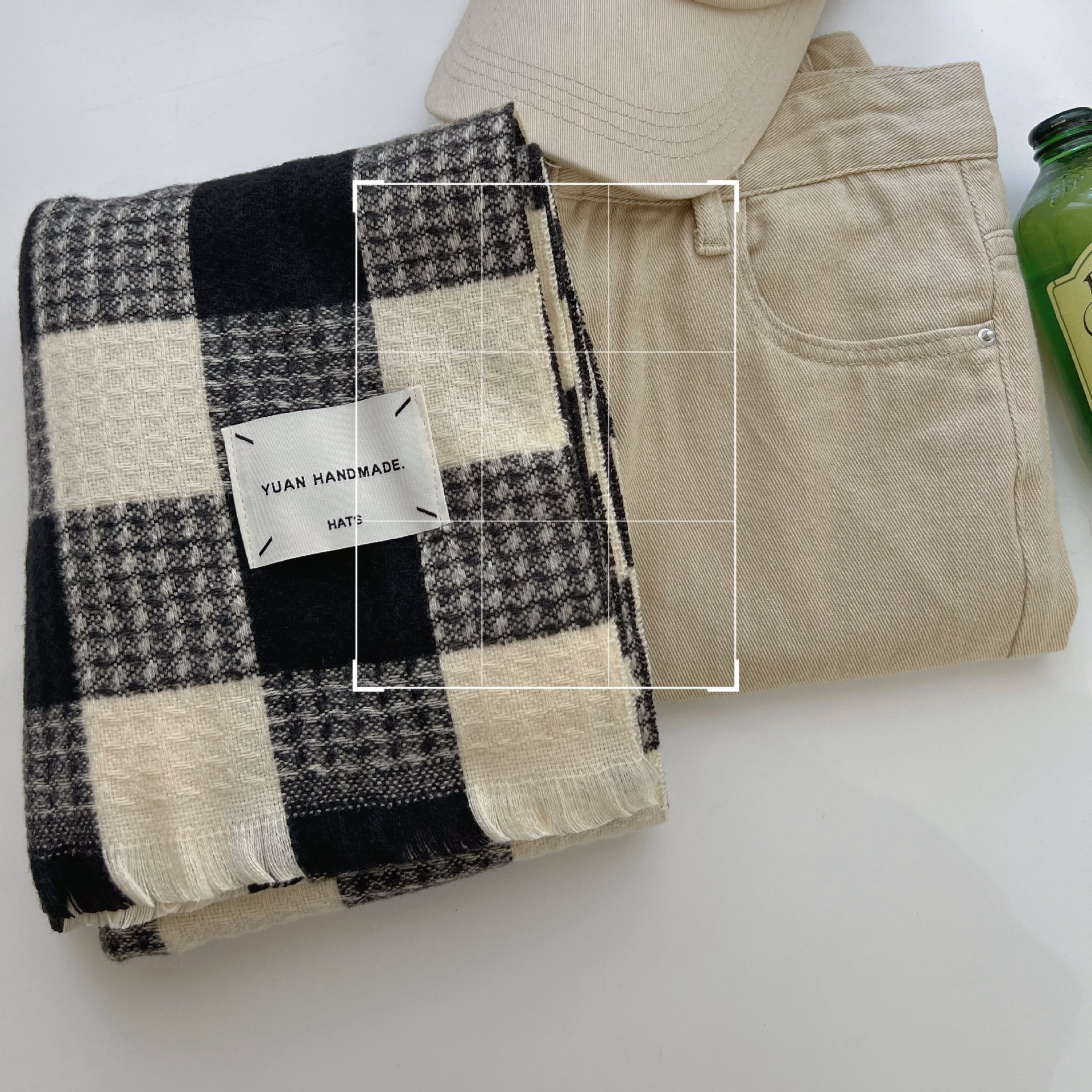 Sciarpa a quadri da donna autunno inverno stile versatile_voghion.com