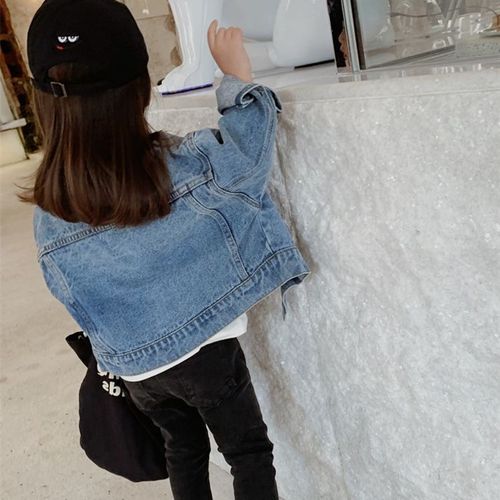 Girls spring and autumn new denim jacket Korean style loose fashion baby jacket short children's unisex 99080