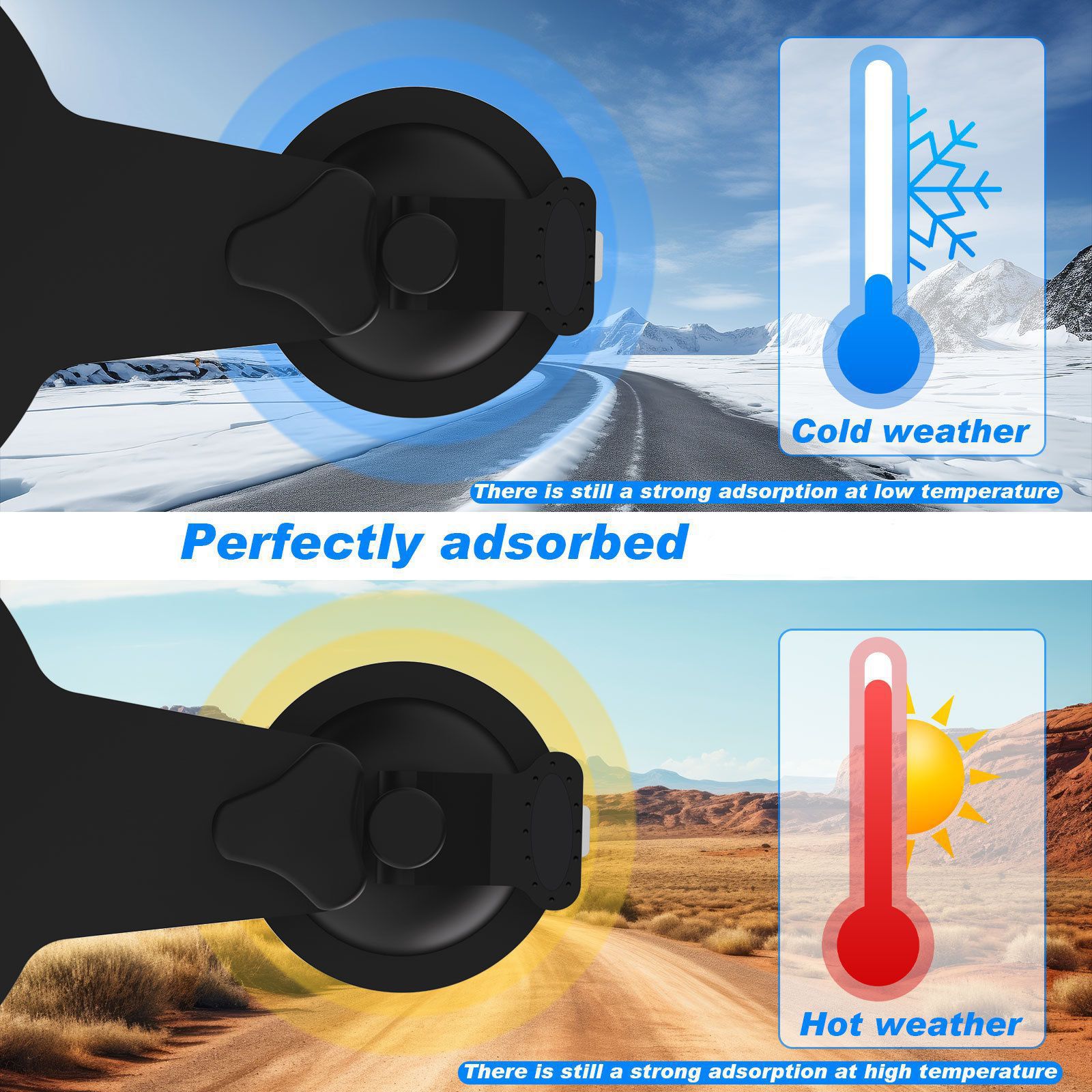Amazon cross-border in-stock car roof mount with suction cup, plastic base, universal for mini cars and boats