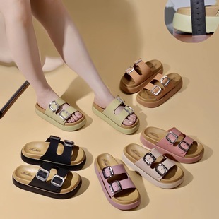 Cross-Border Foreign Trade Slippers for Women in Summer New Style Thick-Soled Beach High-End Fashion Women's Sandals and Slippers Wholesale