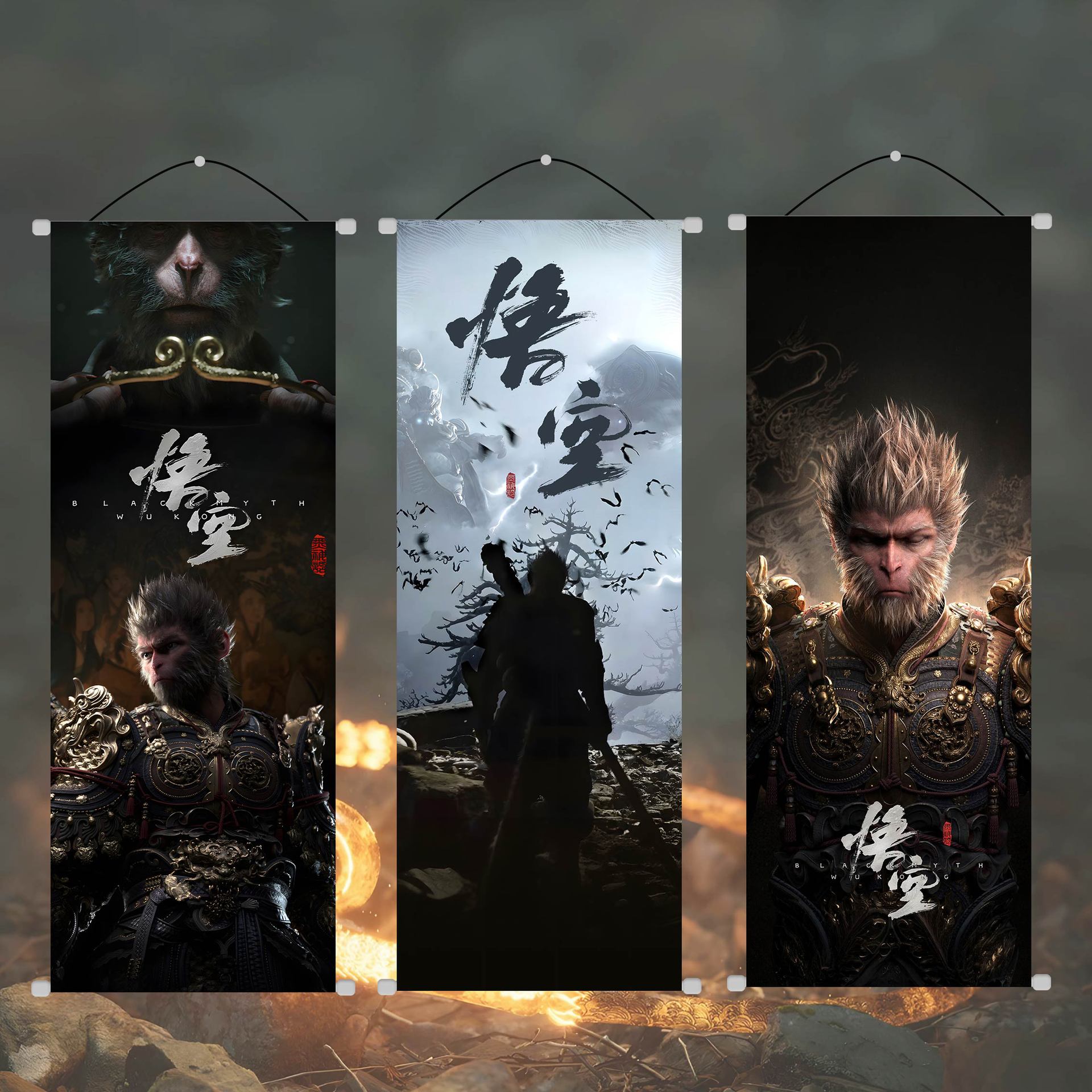 Black myth Wukong game peripheral decoration poster hanging picture electric competition room net bar decoration gift a wholesale