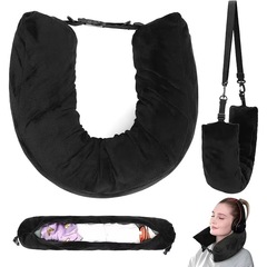 新しい旅行のヘッドレストの柔らかいぬいぐるみは服の荷物の枕カバーの屋外の多機能のU形の携帯のヘッドレストを満たすことができます。