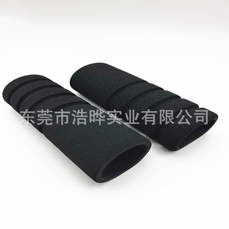 动感单车黑色沟槽耐磨eva海绵防护手把套 nbr橡胶发泡eva手柄护套