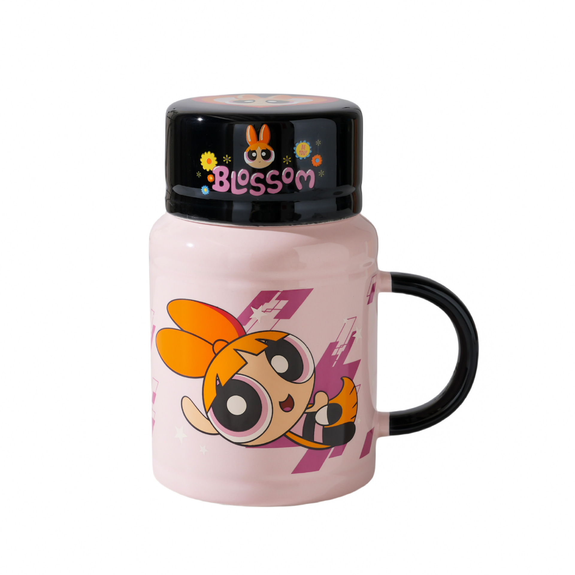 Auténtica licencia Flying Sky policemen taza de cerámica con tapa de taza de agua encantadora taza de café casera regalo de cumpleaños