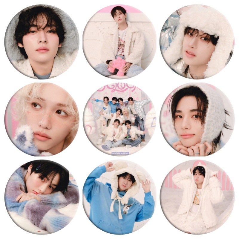 Stray Kids fanmitinq üçün dairəvi güzgü açarlıq, 6 sm