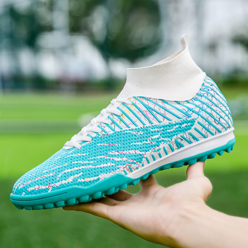 Football High Top 2024 Autumn New Camo Boys' Professional Training Long Broken Nail Large Sports Shoes_voghion.com